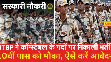 Government job: ITBP